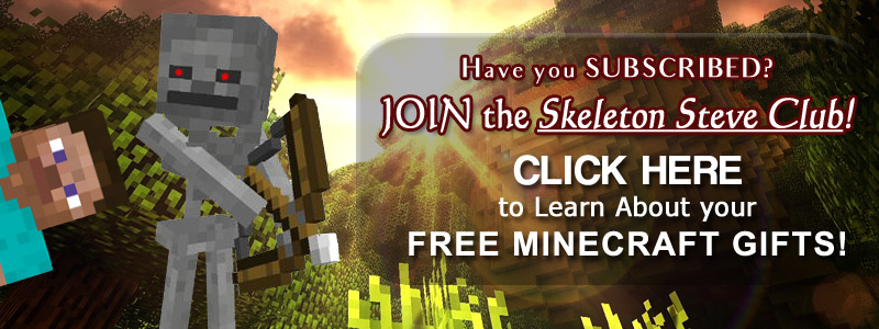 Join the Skeleton Steve Club! Get Free Minecraft Stuff!