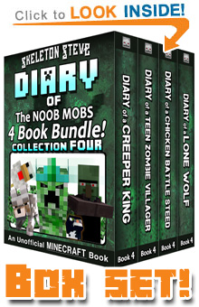 Read the Noob Mobs Box Set Sample Pack (All Fourth and Last Books of FOUR SERIES) on Amazon NOW! Free Minecraft Book on Kindle Unlimited!