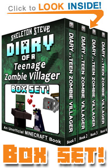 Read The Teenage Zombie Villager Box Set Collection (Books 1-4) on Amazon NOW! Free Minecraft Book on Kindle Unlimited!