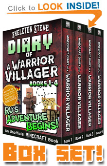 Read The Warrior Villager First Box Set Collection (Books 1-4) on Amazon NOW! Free Minecraft Book on Kindle Unlimited!
