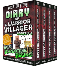 Diary of a Minecraft Warrior Villager - Box Set 1 - Ru's Adventure Begins (Books 1-4) - Unofficial Minecraft Books for Kids, Teens, & Nerds - Adventure Fan Fiction Diary Series