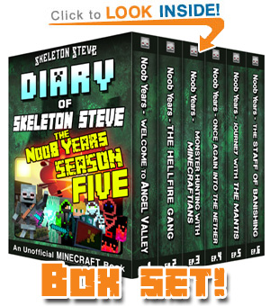 Read Diary of Skeleton Steve the Noob Years Books 25-30 SEASON FIVE BOX SET NOW! Free Minecraft Book on KU!