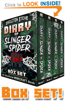 Read Slinger the Spider Box Set Books 1-4 on Amazon NOW! Free Minecraft Book on Kindle Unlimited!