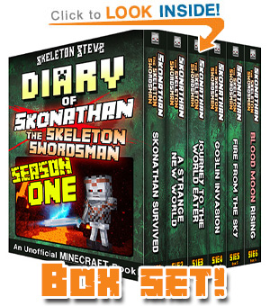 Click to Check it out! - Minecraft Diary of Skonathan the Skeleton Swordsman - Box Set Books 1-4 - Unofficial Minecraft Books for Kids