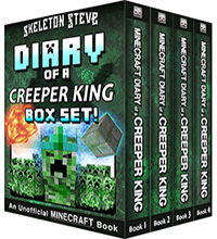 Read Diary of a Minecraft Creeper King Books 1-4 BOX SET NOW!