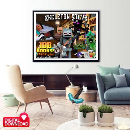 New Minecraft Book Omnibus Launch + 100 Skeleton Steve Books Milestone